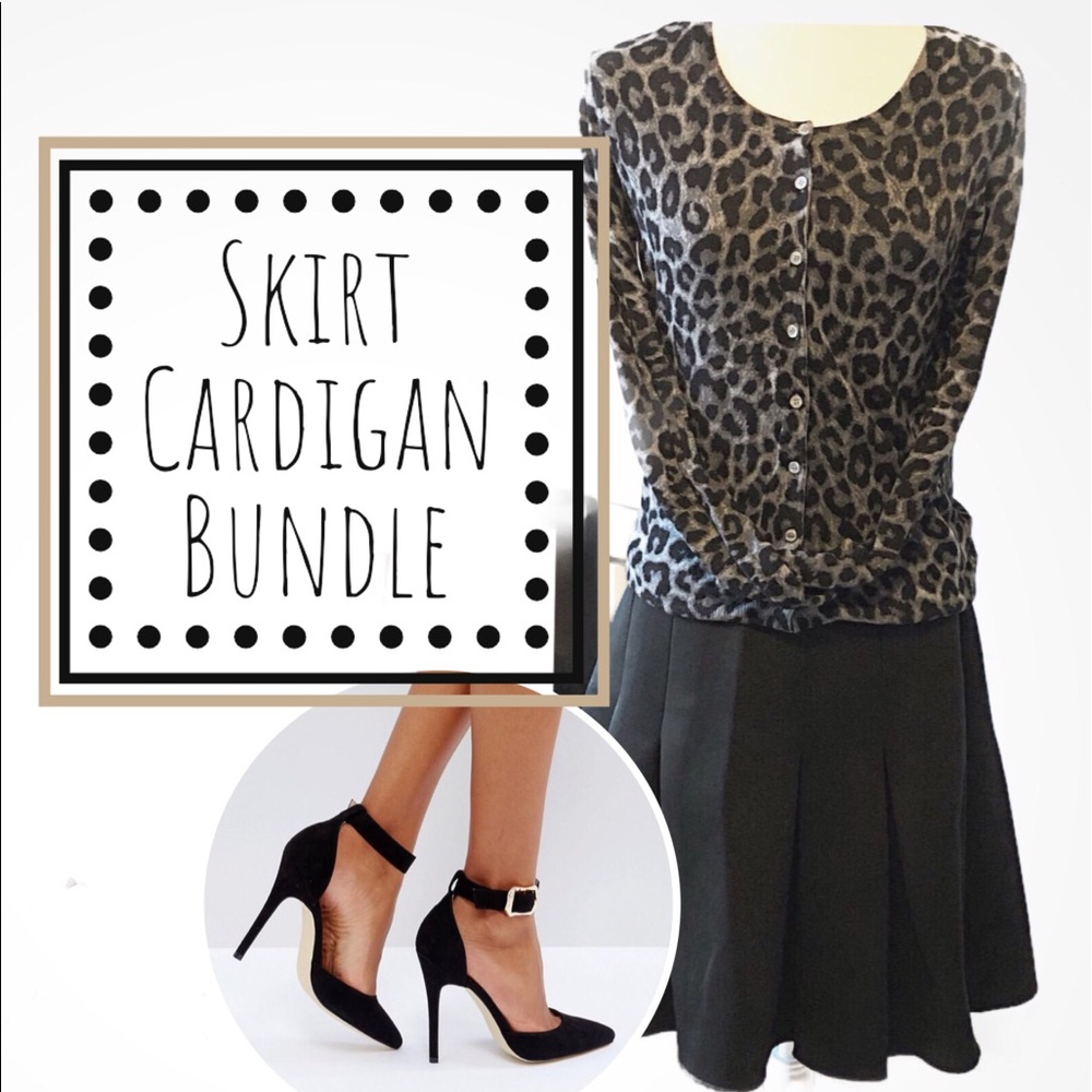A-line skirt and Cardigan